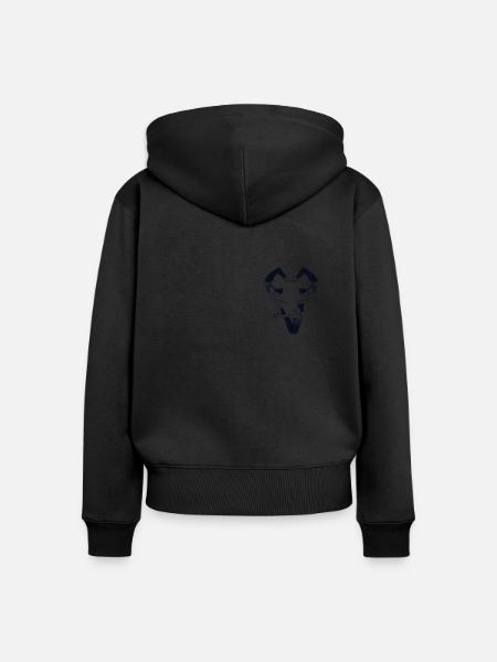 Logo Yoga Love Emblème Hatha Asanas Kundalini - Sweat à capuche zippé Premium bio Femme - noir