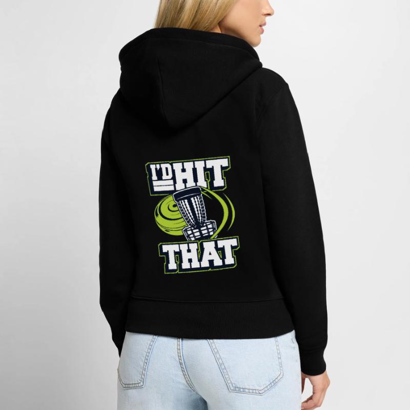 J’avais frappé ce disque de panier de golf frisbee Sweat à capuche zippé Premium bio Femme