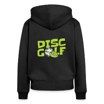 Disc Golf Disc Golfer Frisbee Golf Basket Disc - Sweat à capuche zippé Premium bio Femme - noir - Dos - Julia (174cm)