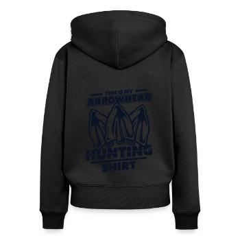 Ceci est mon Arrowhead Vêtements de chasse Arrowheads Arrowheads - Sweat à capuche zippé Premium bio Femme - noir - Dos - Julia (174cm)