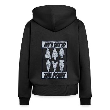 Let's Go To The Point Arrowhead Hunter - Women's Premium Organic Zip Hoodie - black - Back - Julia (174cm)