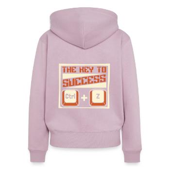 Key To Success Ctrl Z Informatiker Admin - Frauen Premium Bio Zip Hoodie - Altrosa - Hinten - Julia (174cm)
