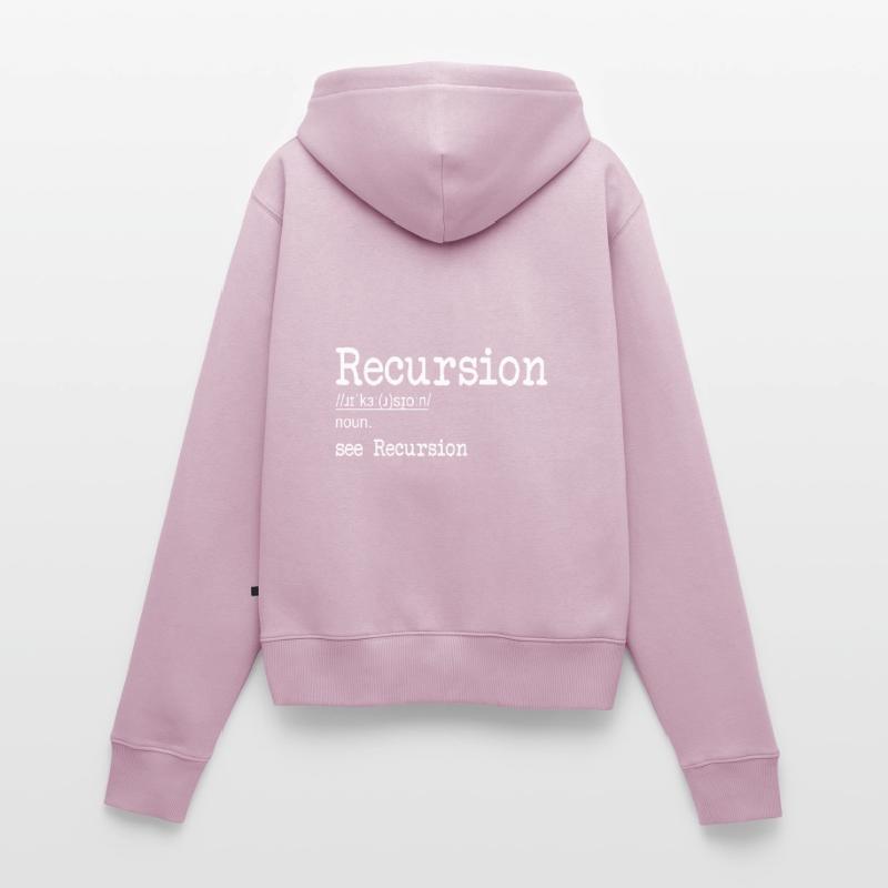 Recursion Definition Developer Coder Programmierer Frauen Premium Bio Zip Hoodie