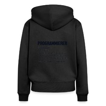 Programmierer Definition Developer Coder - Frauen Premium Bio Zip Hoodie - Schwarz - Hinten - Julia (174cm)
