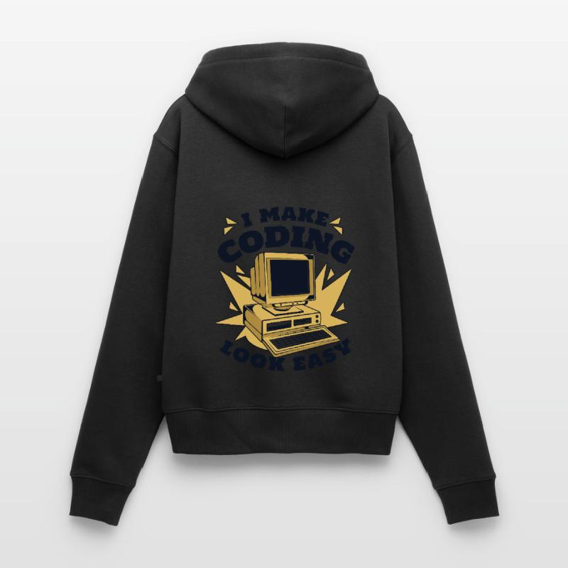 Je rends le codage facile Developer Coder Sweat à capuche zippé Premium bio Femme