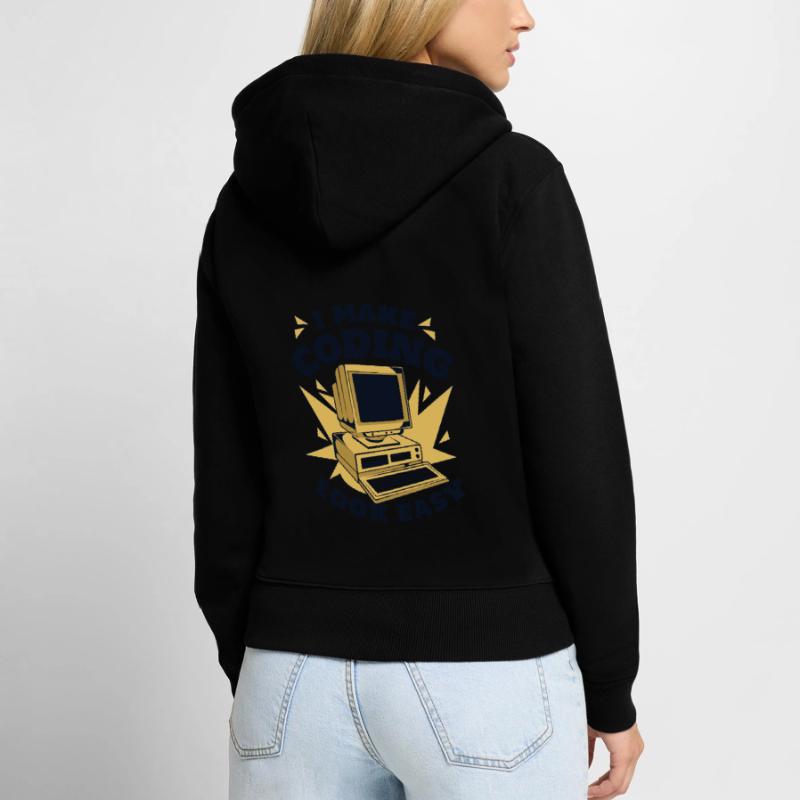 Je rends le codage facile Developer Coder Sweat à capuche zippé Premium bio Femme