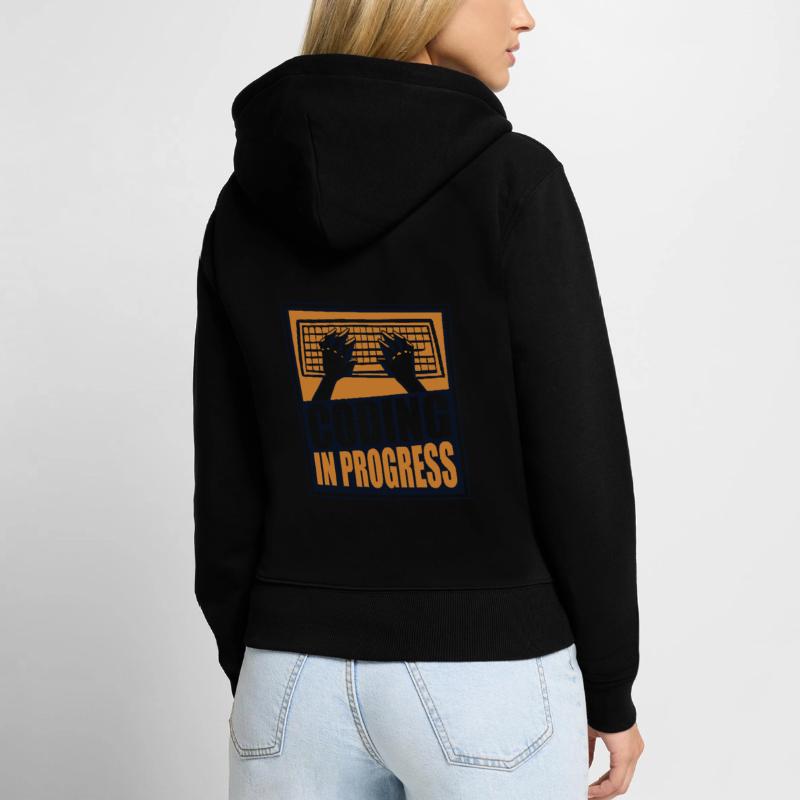 Coding In Progress Softwareingenieur Developer Frauen Premium Bio Zip Hoodie