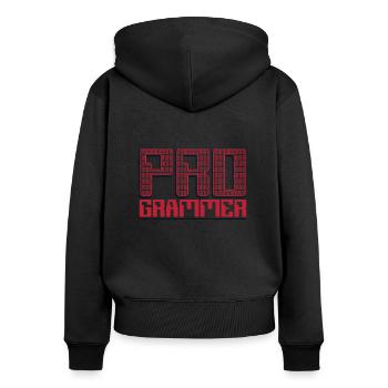 Programmer Developer Softwareentwickler Coder - Frauen Premium Bio Zip Hoodie - Schwarz - Hinten - Julia (174cm)