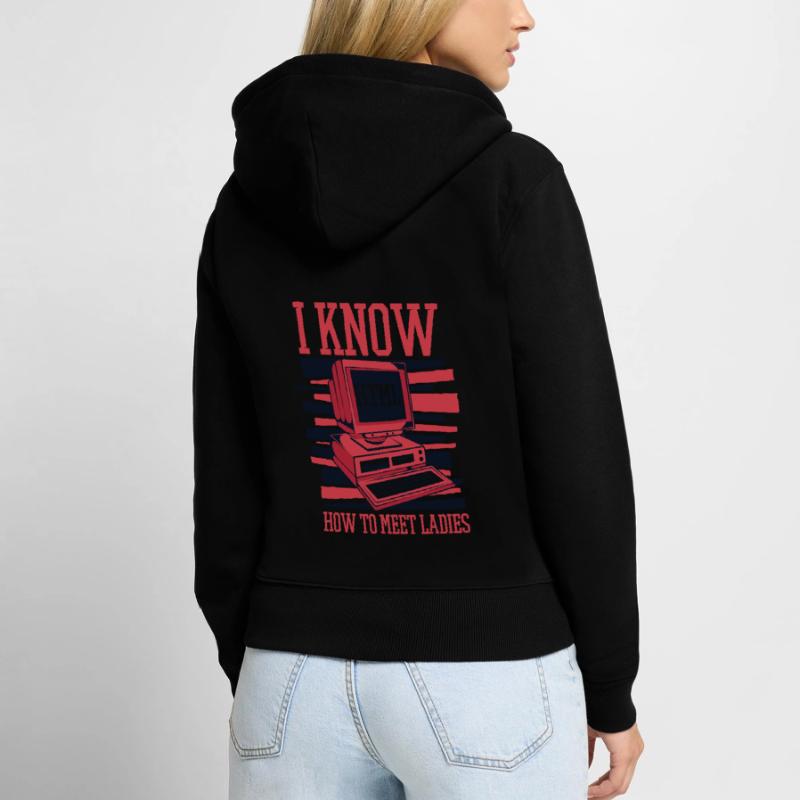 Je sais chaud pour rencontrer des dames Developer Coder Sweat à capuche zippé Premium bio Femme