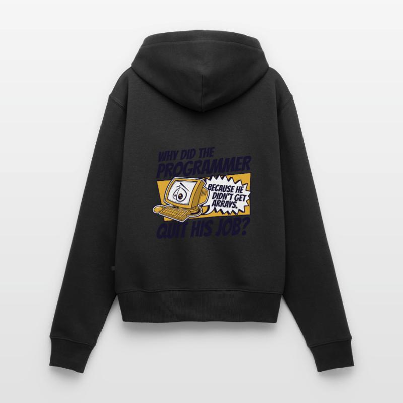 Pourquoi Programmer a-t-il quitté Job Developer Coder Sweat à capuche zippé Premium bio Femme