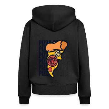 Pizza Maker Pizzaofen Pizza Pizzablech Pizzabäcker - Frauen Premium Bio Zip Hoodie - Schwarz - Hinten - Julia (174cm)