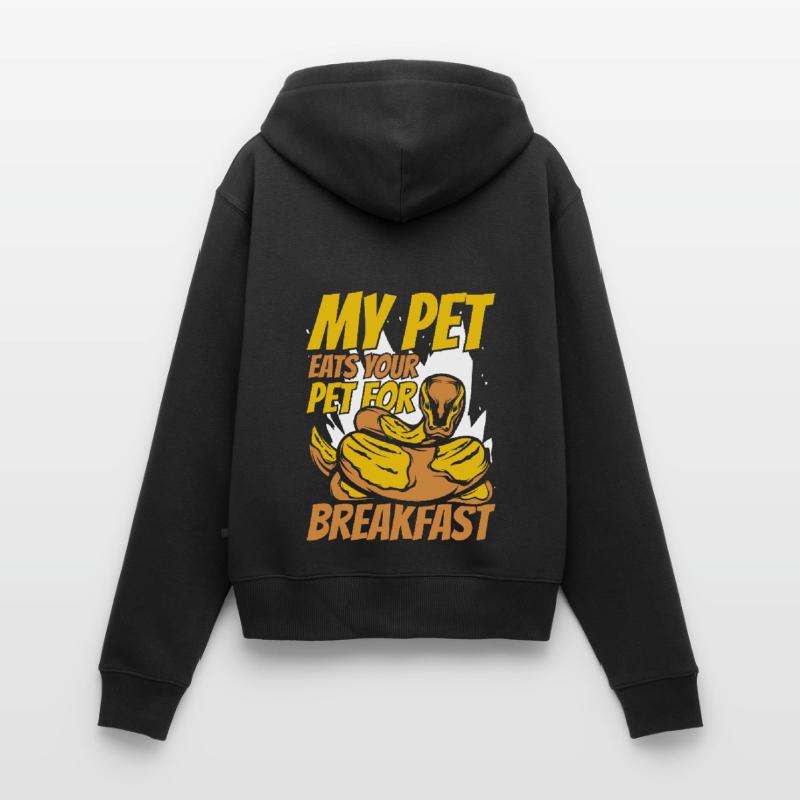 My Pet Eats Your Pet For Breakfast Python Banana Frauen Premium Bio Zip Hoodie