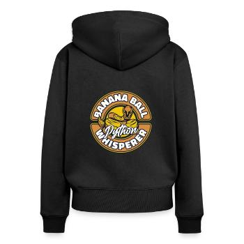 Banana Ball Python Whisperer Python Banana Ball - Women's Premium Organic Zip Hoodie - black - Back - Julia (174cm)