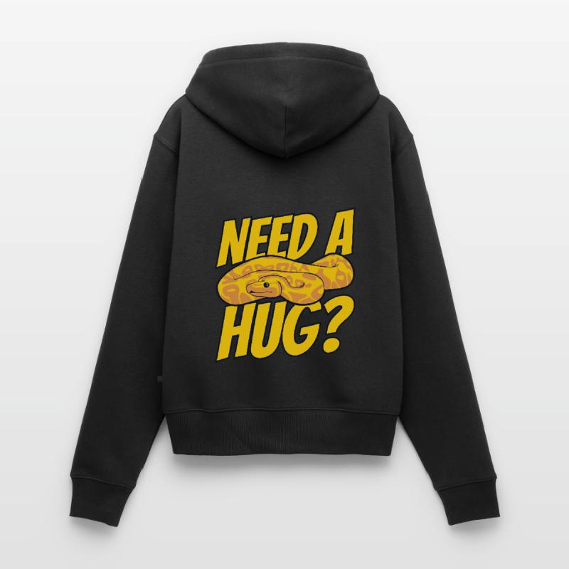 Need A Hug Python Snake Python Breeder Banana Women's Premium Organic Zip Hoodie
