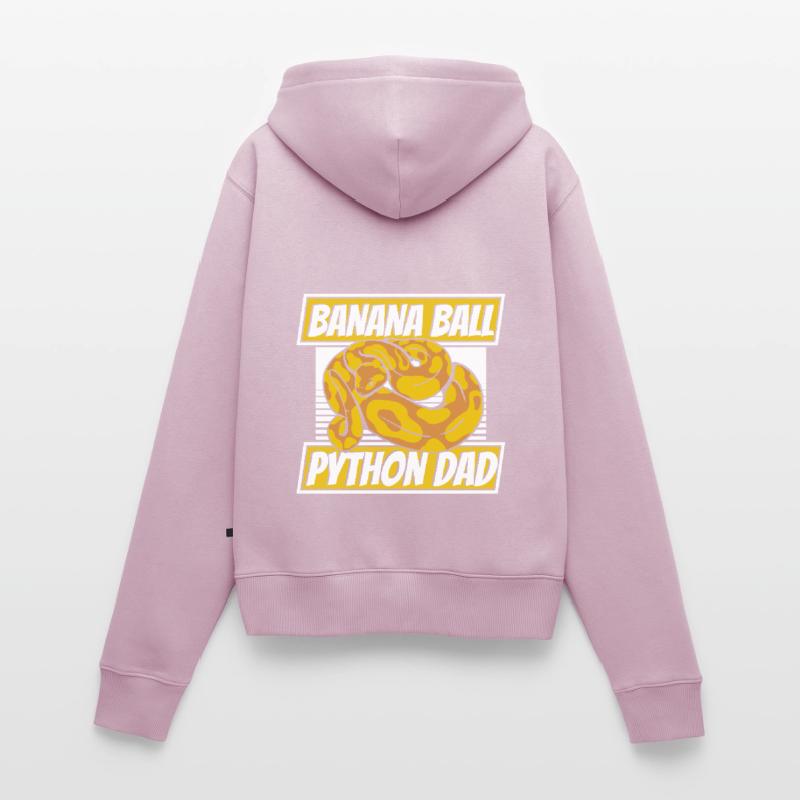Boule de banane Python Papa Python Serpent Banane Sweat à capuche zippé Premium bio Femme
