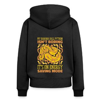 Ce n’est que le mode d’économie d’énergie Snake Banana Ball - Sweat à capuche zippé Premium bio Femme - noir - Dos - Julia (174cm)