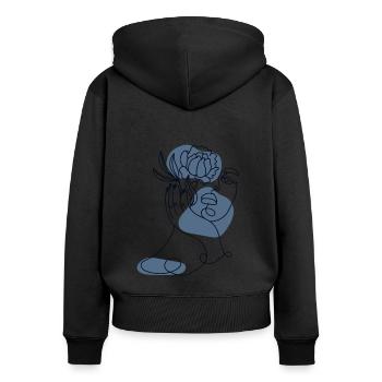 Lineart horticulture allotment garden allotment garden - Women's Premium Organic Zip Hoodie - black - Back - Julia (174cm)