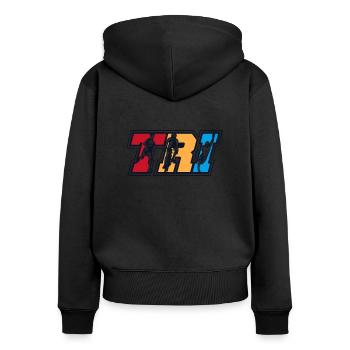 TRI Triathlete Training Triathlon Bike Professional - Women's Premium Organic Zip Hoodie - black - Back - Julia (174cm)