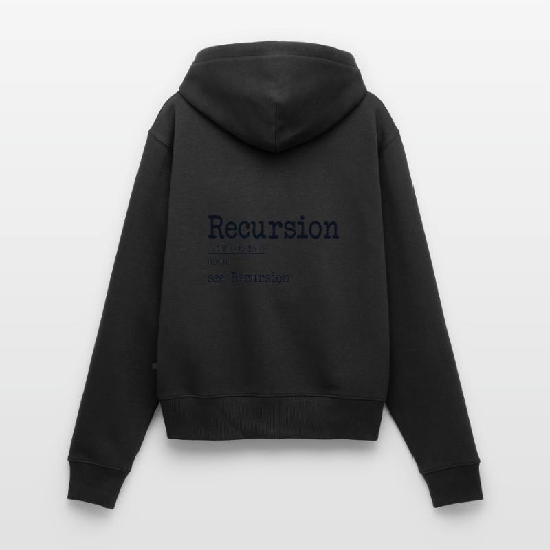 Recursion Definition Developer Coder Programmierer Frauen Premium Bio Zip Hoodie