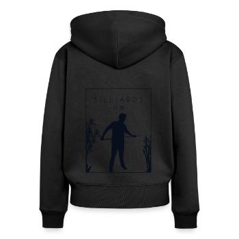Billard Chinese Hanzi Billardtisch Billiards - Frauen Premium Bio Zip Hoodie - Schwarz - Hinten - Julia (174cm)