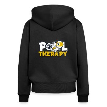 Pool Therapy Snooker Billards Table Billard - Sweat à capuche zippé Premium bio Femme - noir - Dos - Julia (174cm)