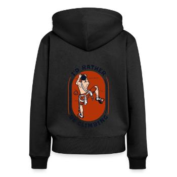 I'd Rather Be Climbing Speed Climbing - Women's Premium Organic Zip Hoodie - black - Back - Julia (174cm)