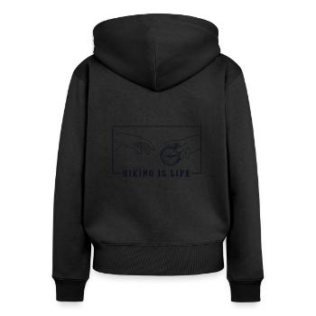 Michel-Ange Création d’Adam Randonnée Randonnée Randonnée - Sweat à capuche zippé Premium bio Femme - noir - Dos - Julia (174cm)