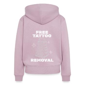 Free Tattoo Removal Tätowierung - Frauen Premium Bio Zip Hoodie - Altrosa - Hinten - Julia (174cm)