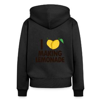 I love Making Lemonade Limonade Limonadenboss - Women's Premium Organic Zip Hoodie - black - Back - Julia (174cm)