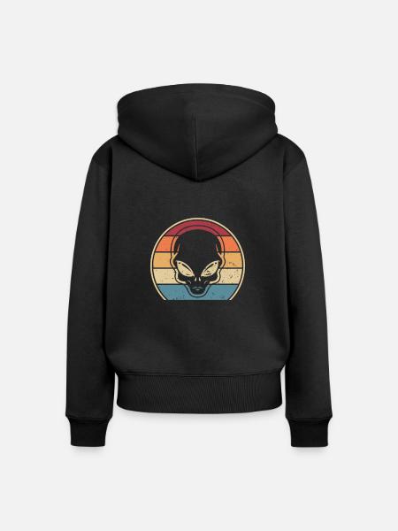 Außerirdischer Ufo Conspiracy - Frauen Premium Bio Zip Hoodie - Schwarz