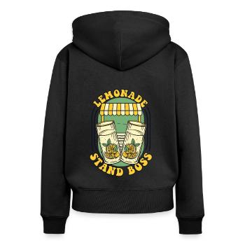 Leomande Stand Limonade Limonade - Sweat à capuche zippé Premium bio Femme - noir - Dos - Julia (174cm)