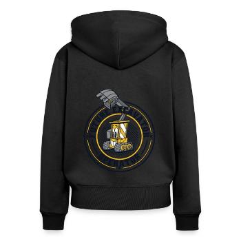 Future Excavator Operator Excavator Seilbagger - Frauen Premium Bio Zip Hoodie - Schwarz - Hinten - Julia (174cm)