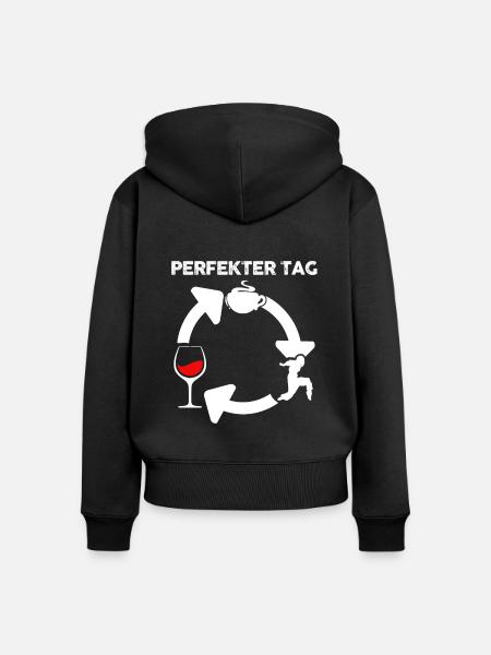 Hip Hop Tänzer - Frauen Premium Bio Zip Hoodie - Schwarz