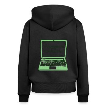 Programming It's Complicated Developer Coder - Frauen Premium Bio Zip Hoodie - Schwarz - Hinten - Julia (174cm)