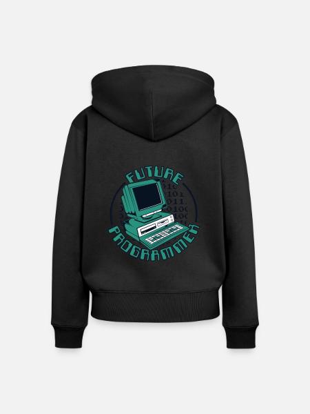 Future Programmer Softwareingenieur Developer - Frauen Premium Bio Zip Hoodie - Schwarz