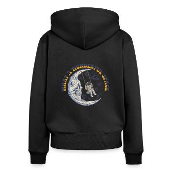 Quel merveilleux vaisseau spatial cosmonaute spatial - Sweat à capuche zippé Premium bio Femme - noir - Dos - Julia (174cm)