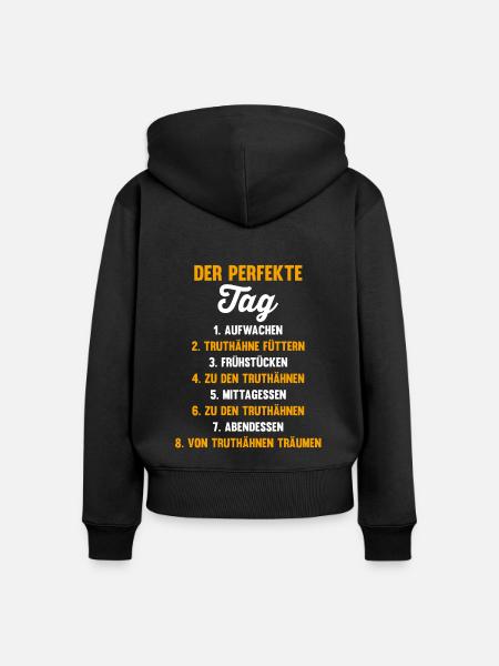Truthuhn Truthahn - Frauen Premium Bio Zip Hoodie - Schwarz