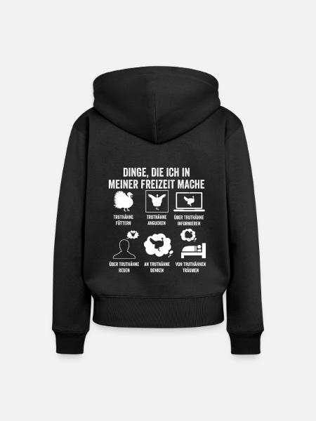 Truthuhn Truthahn - Frauen Premium Bio Zip Hoodie - Schwarz