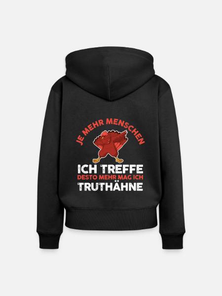 Truthuhn Truthahn - Frauen Premium Bio Zip Hoodie - Schwarz