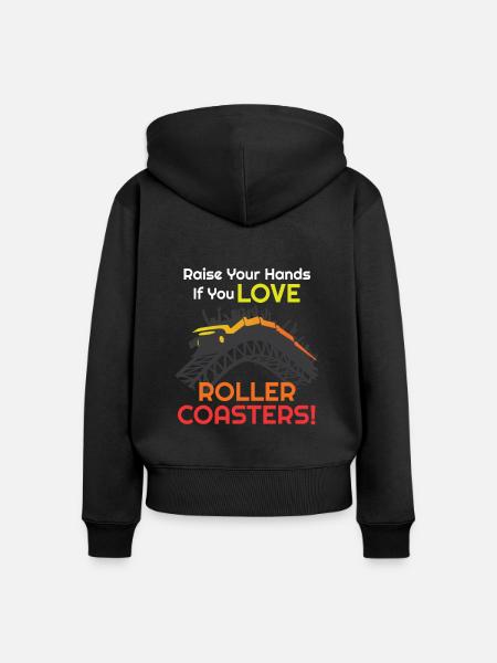 Love Roller Coasters! Achterbahn - Frauen Premium Bio Zip Hoodie - Schwarz