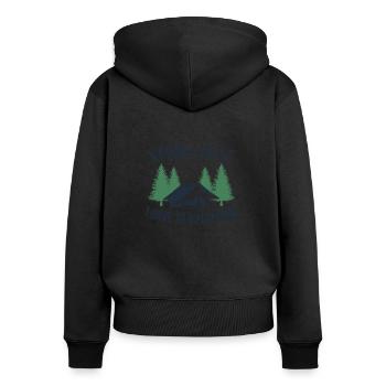 La nature appelle je dois aller camping tentes glamping - Sweat à capuche zippé Premium bio Femme - noir - Dos - Julia (174cm)
