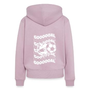 Goal Fußball Goal Keeper Futbol Trainer Soccer - Frauen Premium Bio Zip Hoodie - Altrosa - Hinten - Julia (174cm)