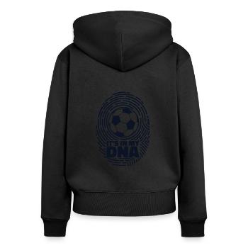 It's In My DNA Fußball Goal Keeper Futbol Trainer - Frauen Premium Bio Zip Hoodie - Schwarz - Hinten - Julia (174cm)