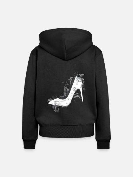 Fashion High Heels Mode - Frauen Premium Bio Zip Hoodie - Schwarz