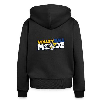 Volleyball Fashion On Volleyball Freak Volleyball Player - Women's Premium Organic Zip Hoodie - black - Back - Julia (174cm)