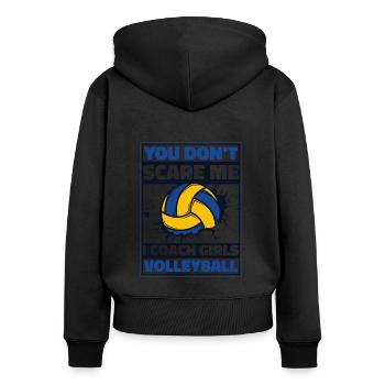 I Coach Girls Volleyball Volleyballspieler - Frauen Premium Bio Zip Hoodie - Schwarz - Hinten - Julia (174cm)