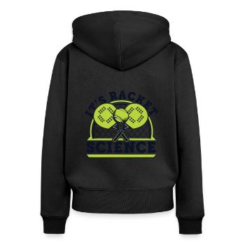 It's Racket Science Paddleball Paddle Tennis Padel - Women's Premium Organic Zip Hoodie - black - Back - Julia (174cm)
