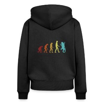 Bearded Dragon Evolution Pogona Pet Lizard - Women's Premium Organic Zip Hoodie - black - Back - Julia (174cm)