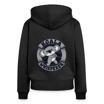 Koala Whisperer Koalabear Phascolarctos Cinereus - Women's Premium Organic Zip Hoodie - black - Back - Julia (174cm)