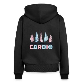Sorting Seashells Is My Cardio Bivalvia Seashell - Women's Premium Organic Zip Hoodie - black - Back - Julia (174cm)